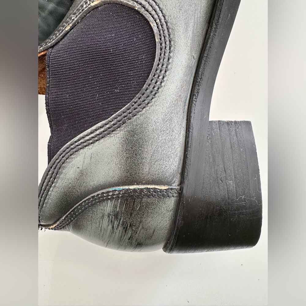 John Fluevog Polish Made Low Cut Chelsea Boots Women’s Size 4 UK / US 6,5 Grey - Picture 11 of 16